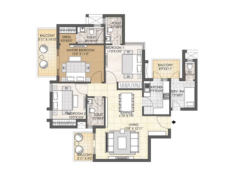M2k 1889 Sqft