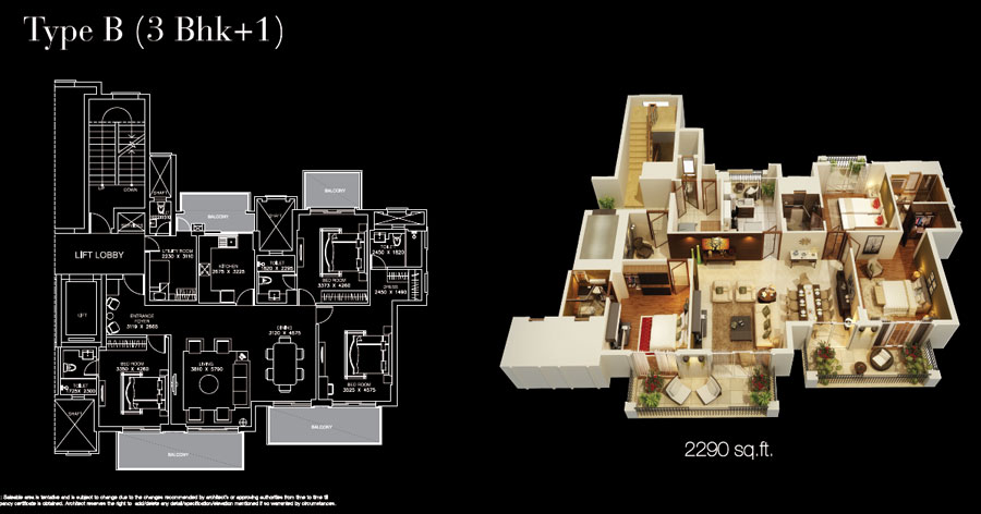 Ats Triumph 3bhk floor plan