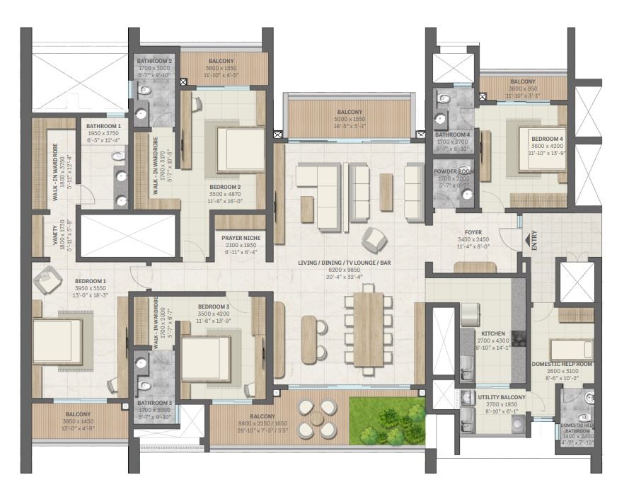 Sobha Aranya Floor Plan