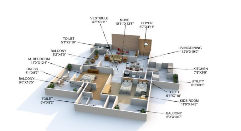 Floor Plan 36 Assotech Blith Gurgaon 5023567 534 1024