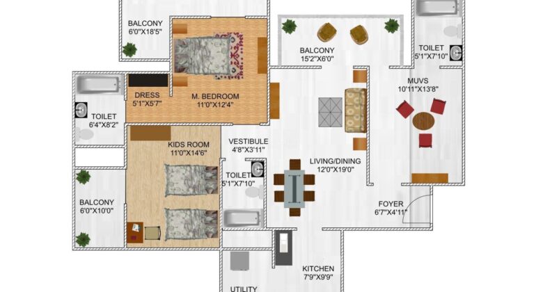 Floor Plan 40 Assotech Blith Gurgaon 5023567 1300 1678