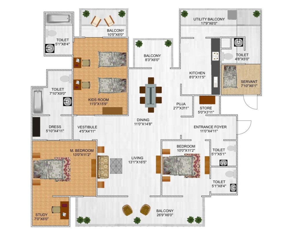 Floor Plan 41 Assotech Blith Gurgaon 5023567 1500 1877