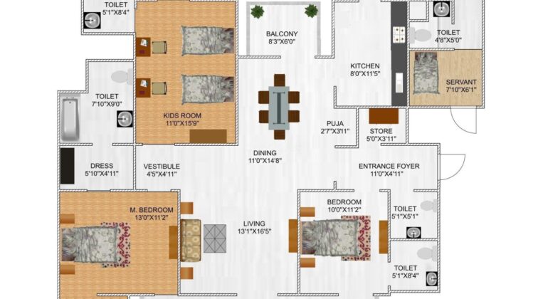Floor Plan 41 Assotech Blith Gurgaon 5023567 1500 1877