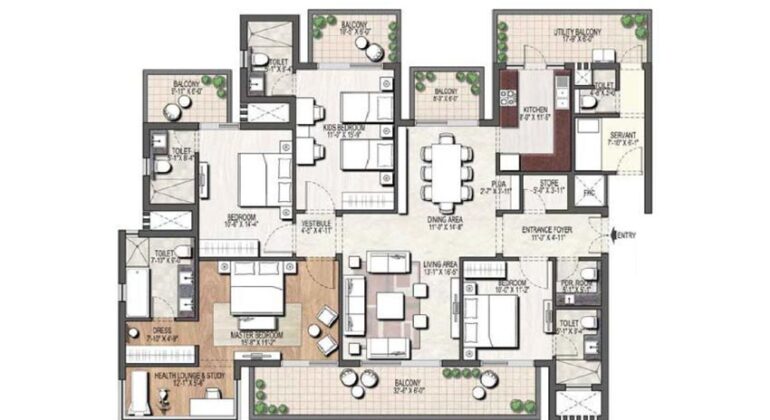 Floor Plan 87 Assotech Blith Gurgaon 5023567 560 850