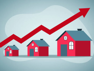 Housing Price Rising Up. Real Estate Or Property Growth Concept.