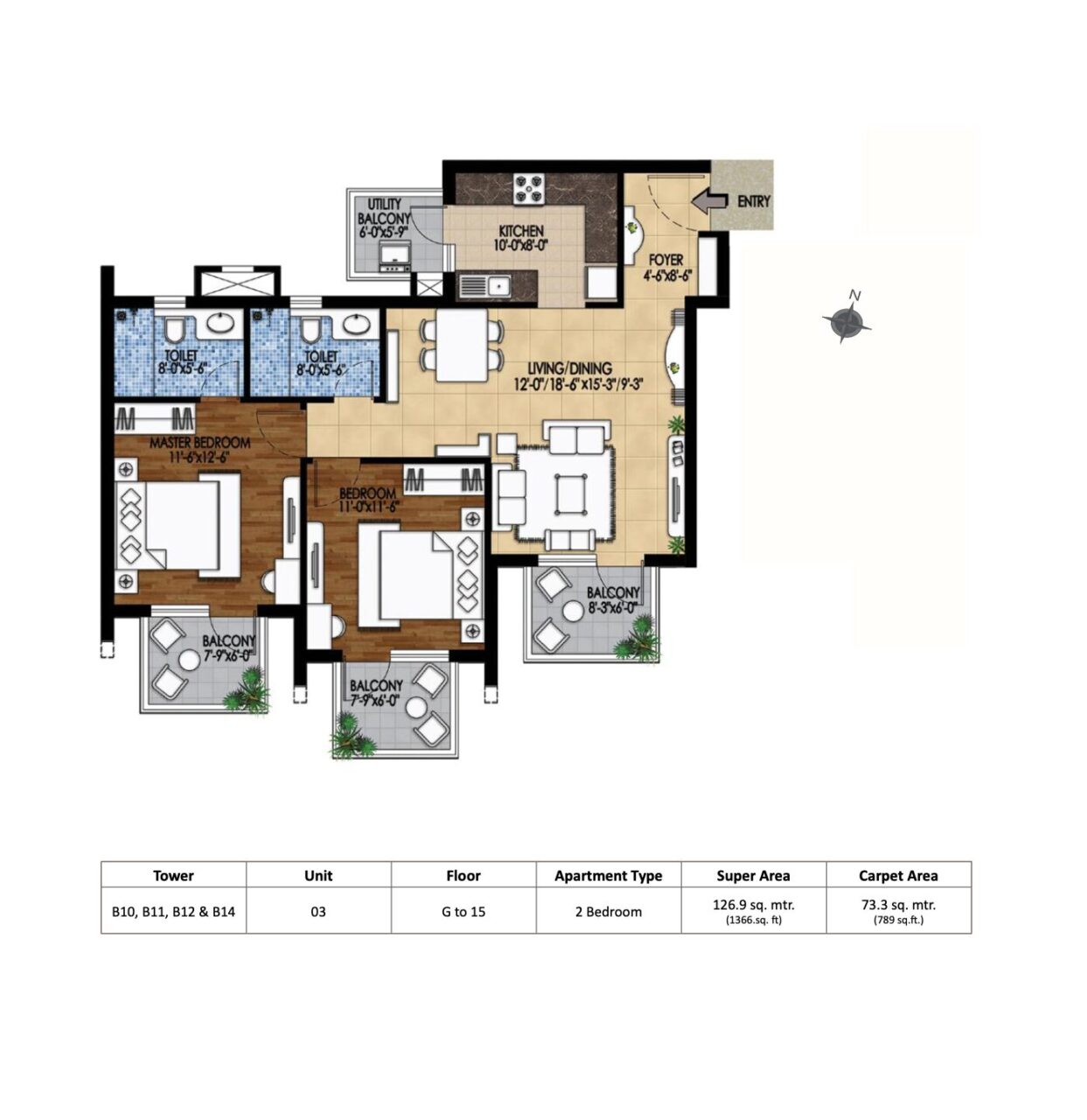 M3M Woodshire Floor Plan
