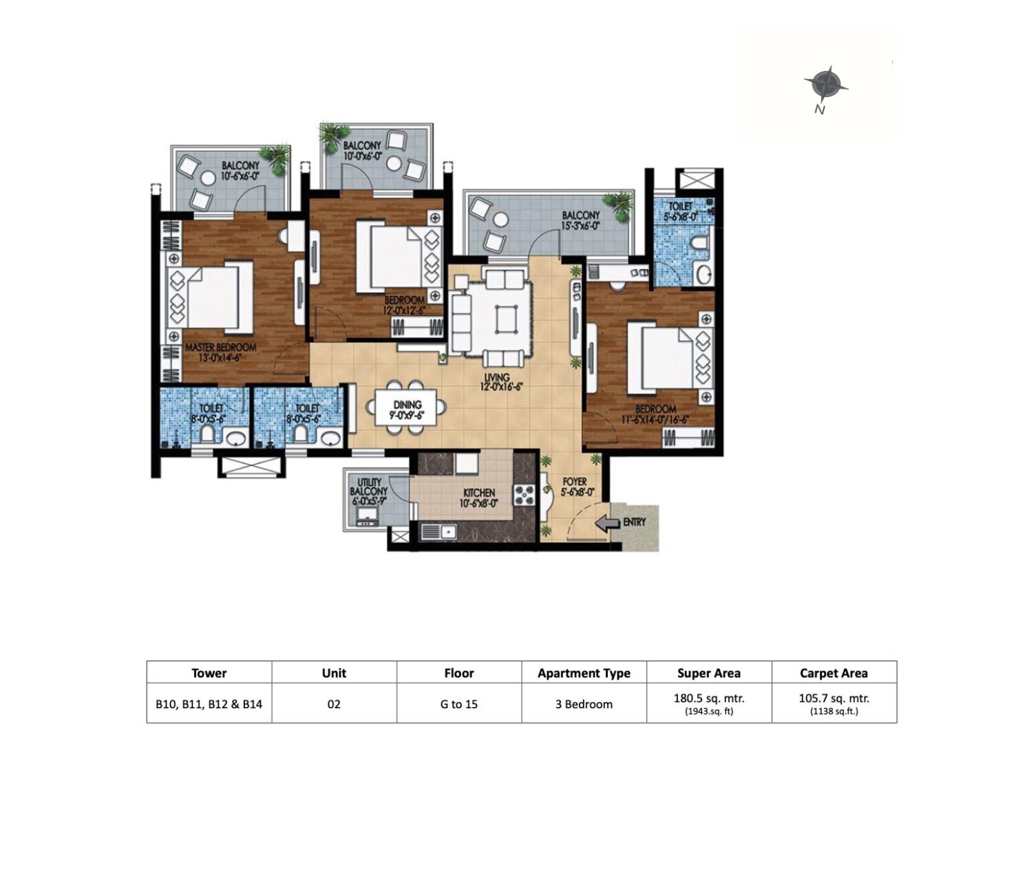 M3M Woodshire Floor Plan