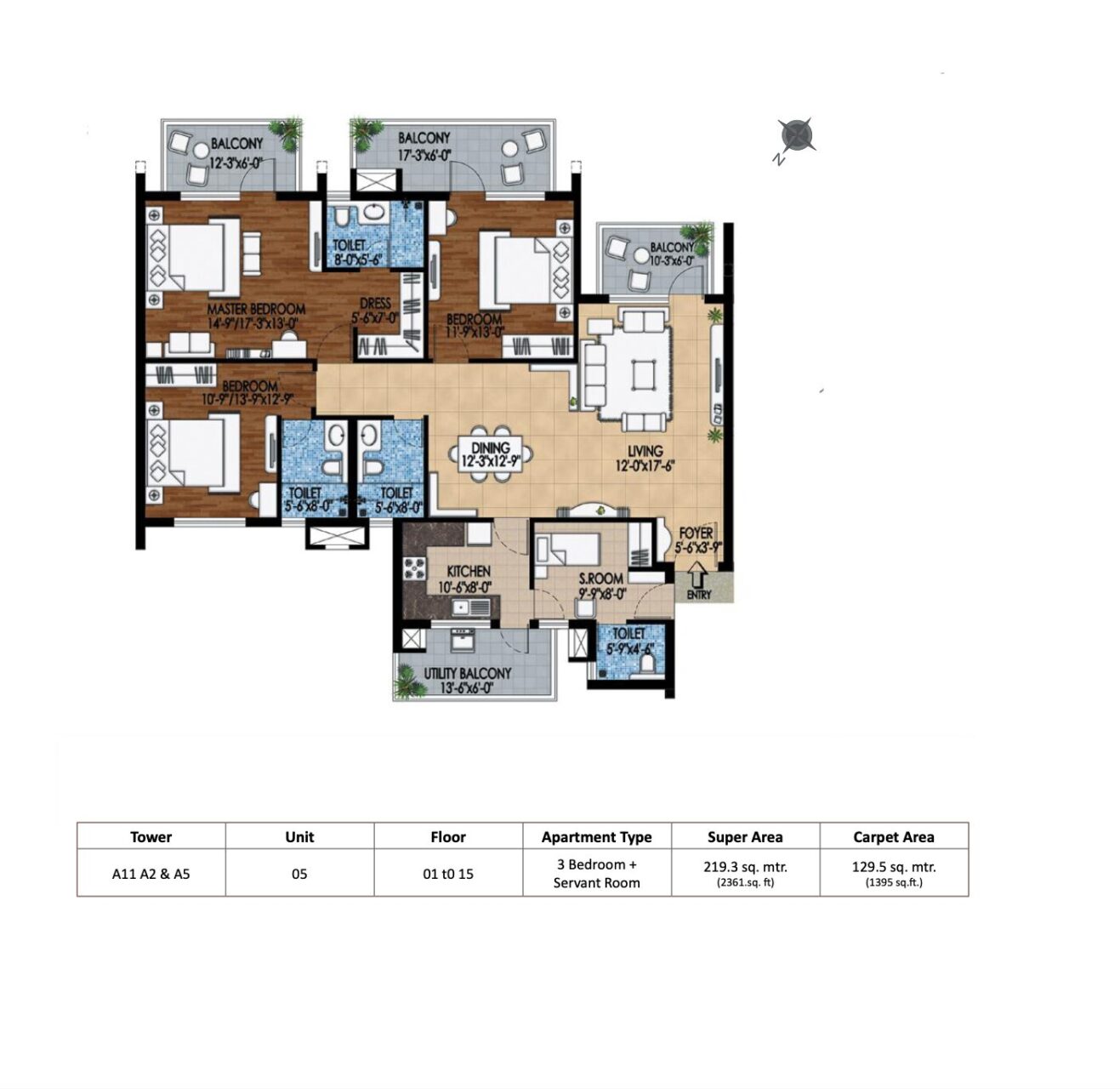 M3M Woodshire Floor Plan