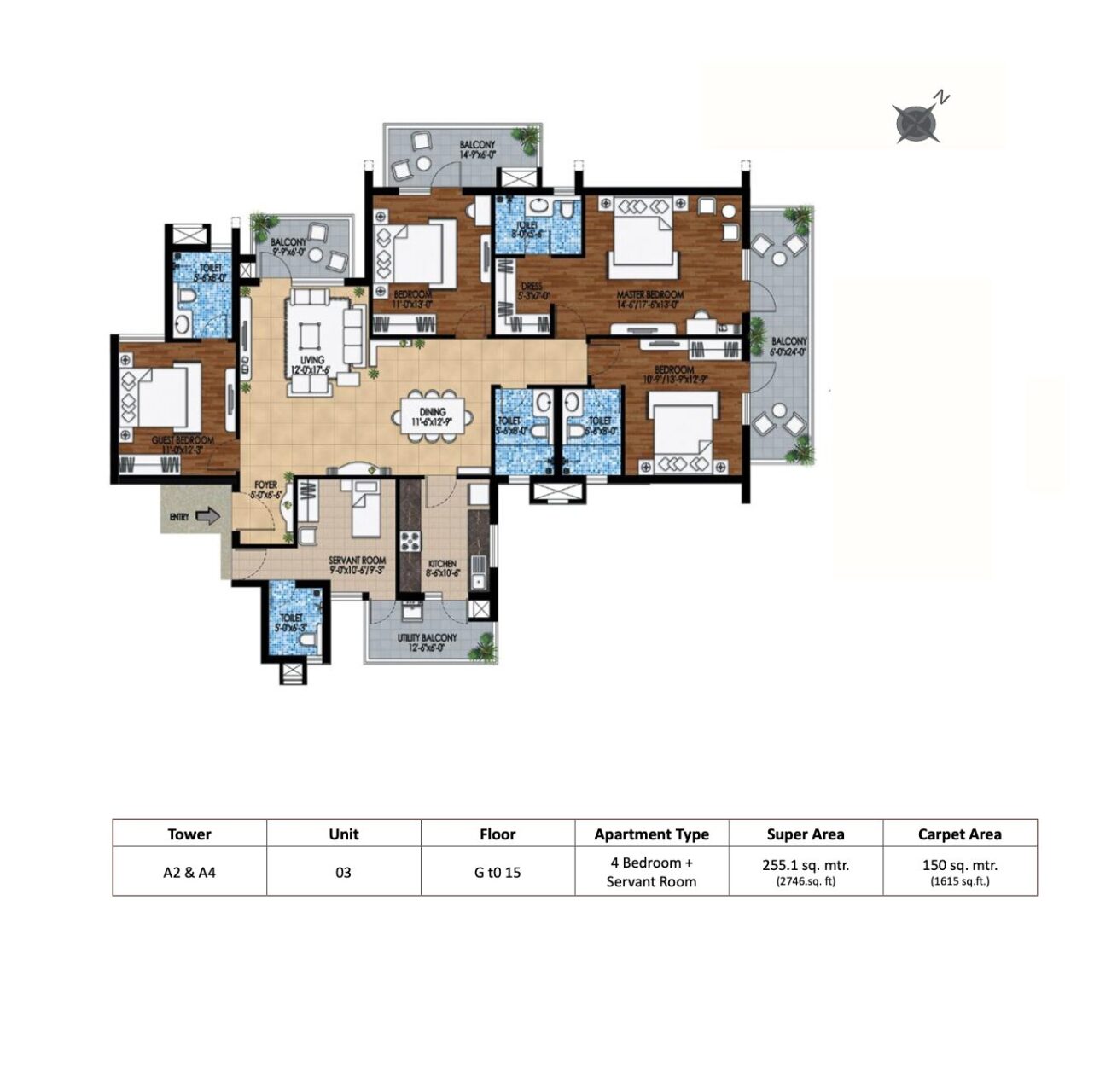 M3M Woodshire Floor Plan