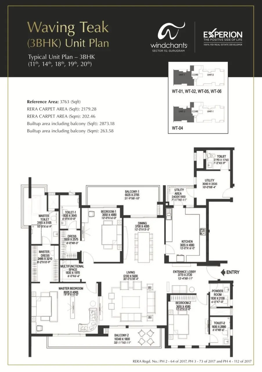 Experion Windchants Floor Plan